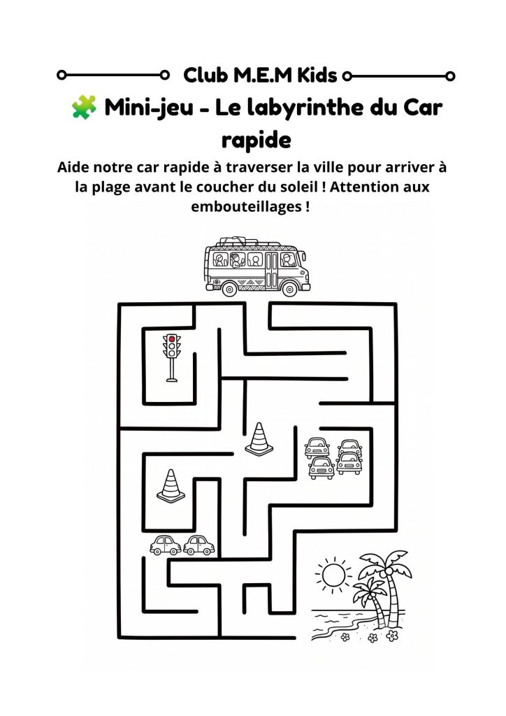 lelabyrinthe du car rapide m.e.m kids